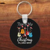 This Is My Christmas Pajama Guitar Guitarist Music Sleutelhanger (Voorkant)