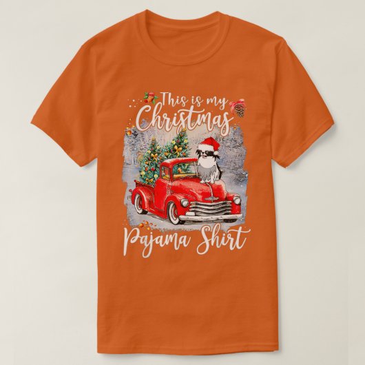 This Is My Christmas Pajama Japanese Chin Xmas Dog T-shirt (Design voorkant)