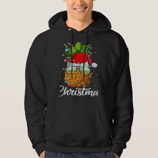 This Is My Christmas Pajama  Lighting Pineapple Xm Hoodie (Voorkant)
