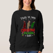 This Is My Christmas Pajama Parrot Animals Leopard Trui (Voorkant)