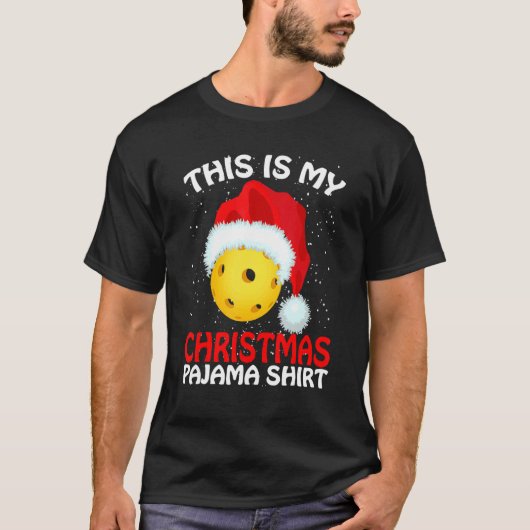 This Is My Christmas Pajama Pickleball Pickleball  T-shirt (Voorkant)