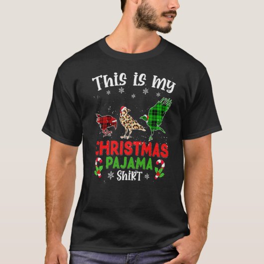 This Is My Christmas Pajama Raven Animals Leopard  T-shirt (Voorkant)