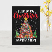 This Is My Christmas Pajama Red Panda Christmas Tr Kaart (Gele Bloem)