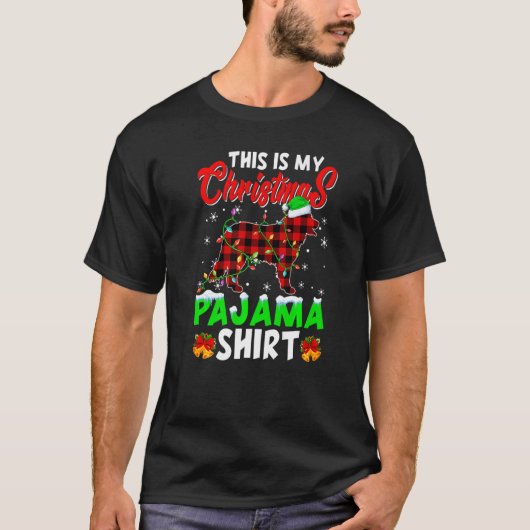 This Is My Christmas Pajama Santa Bernese Mountain T-shirt (Voorkant)