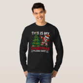 This Is My Christmas Pajama Santa Hat Xmas PJ cost T-shirt (Voorkant volledig)