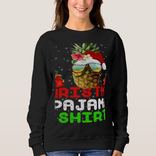 This Is My Christmas Pajama Santa Pineapple Xmas Trui (Voorkant)