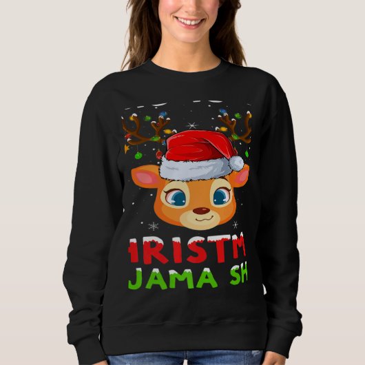 This Is My Christmas Pajama Santa Reindeer Xmas Trui (Voorkant)
