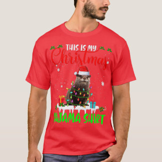 This Is My Christmas Pajama Santa Xmas Lights Ott T-shirt