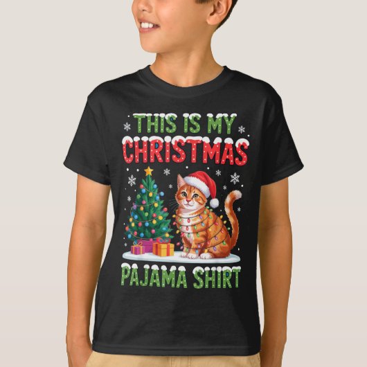 This Is My Christmas Pajama Shirt Cat Lovers Holid (Voorkant)