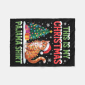 This Is My Christmas Pajama Shirt Cat Lovers Holid Fleece Deken (Voorkant (Horizontaal))