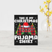 This Is My Christmas Pajama Shirt Christmas Gamer  Kaart (Gele Bloem)