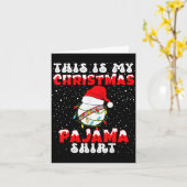 This Is My Christmas Pajama Shirt Cricket Player P Kaart (Gele Bloem)