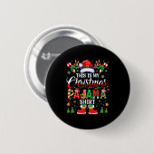 This Is My Christmas Pajama Shirt Funny Family Mat Ronde Button 5,7 Cm (Voorkant /achterkant)