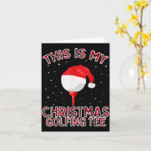 This Is My Christmas Pajama Shirt Funny Golf Tee G Kaart (Gele Bloem)