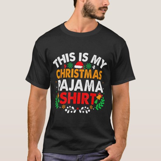 This Is My Christmas Pajama Shirt Funny Pjs Xmas M (Voorkant)