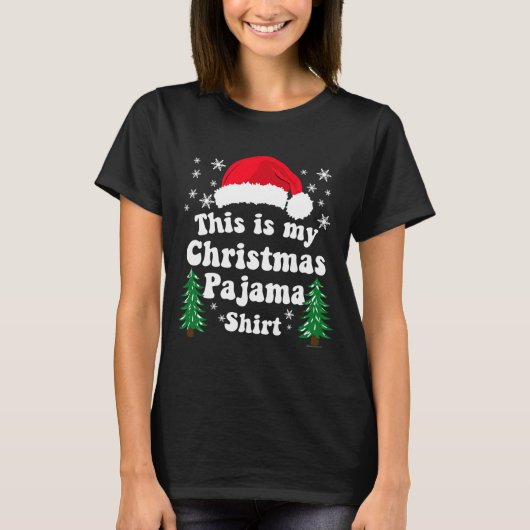 This Is My Christmas Pajama Shirt Funny Retro Matc (Voorkant)