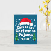 This Is My Christmas Pajama Shirt Funny Retro Matc Kaart (Gele Bloem)