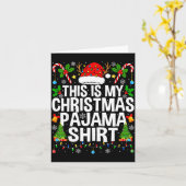 This Is My Christmas Pajama Shirt Funny Xmas Pjs C Kaart (Gele Bloem)