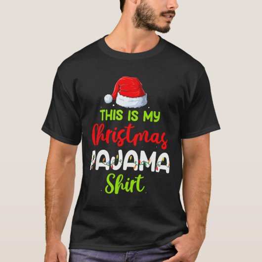 This Is My Christmas Pajama Shirt Funny Xmas Pjs M (Voorkant)