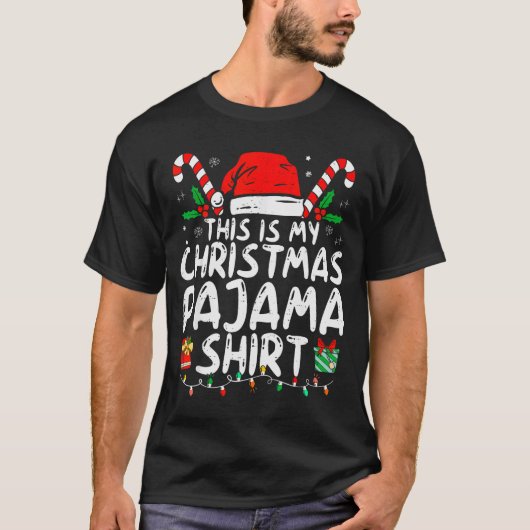 This Is My Christmas Pajama Shirt Funny Xmas Pjs M (Voorkant)