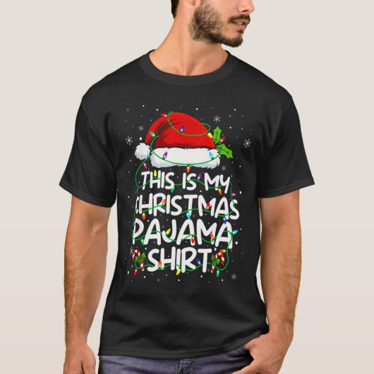 This Is My Christmas Pajama Shirt Funny Xmas Pjs M (Voorkant)