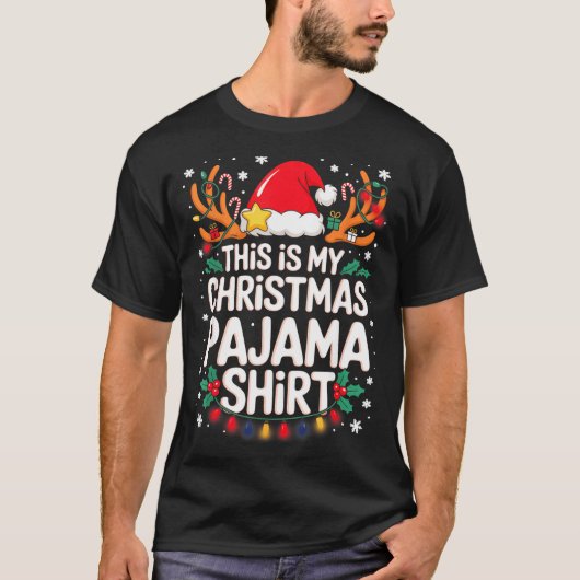 This Is My Christmas Pajama Shirt Funny Xmas Pjs M (Voorkant)