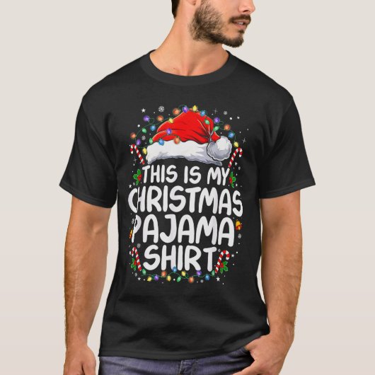 This Is My Christmas Pajama Shirt Funny Xmas Pjs M (Voorkant)