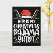This Is My Christmas Pajama Shirt Funny Xmas Pjs M Kaart (Gele Bloem)