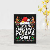 This Is My Christmas Pajama Shirt Funny Xmas Pjs M Kaart (Gele Bloem)