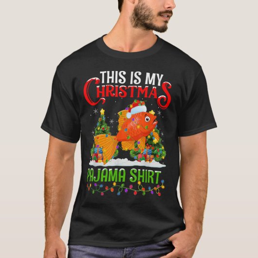 This Is My Christmas Pajama Shirt Goldfish Christm (Voorkant)