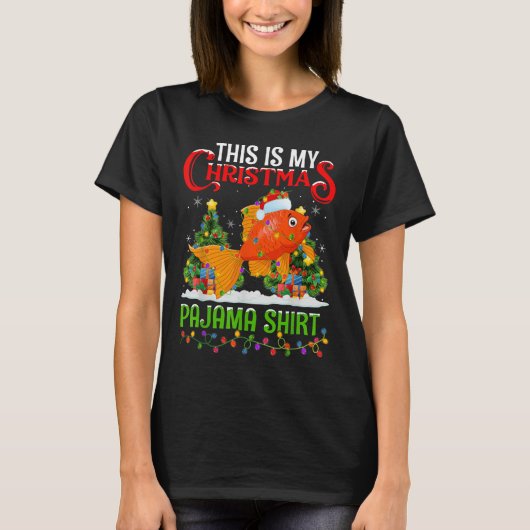 This Is My Christmas Pajama Shirt Goldfish Christm (Voorkant)