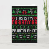 This Is My Christmas Pajama Shirt Lights Family Ma Kaart (Voorkant)