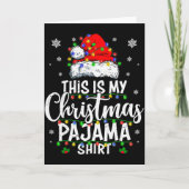 This Is My Christmas Pajama Shirt Lights Men Women Kaart (Voorkant)