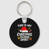 This Is My Christmas Pajama Shirt Lights Men Women Sleutelhanger (Voorkant)