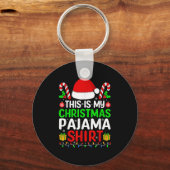 This Is My Christmas Pajama Shirt Matching Family Sleutelhanger (Voorkant)