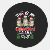 This Is My Christmas Pajama Shirt Platypus Animal  Ronde Sticker (Voorkant)
