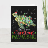 This Is My Christmas Pajama Shirt Sea Turtle Chris Kaart (Voorkant)