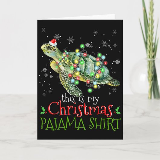 This Is My Christmas Pajama Shirt Sea Turtle Chris Kaart (Voorkant)
