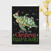 This Is My Christmas Pajama Shirt Sea Turtle Chris Kaart (Gele Bloem)