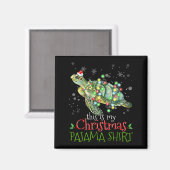 This Is My Christmas Pajama Shirt Sea Turtle Chris Magneet (Voorkant / Achterkant)