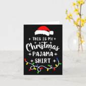 This Is My Christmas Pajama Shirt Xmas Pajama Men  Kaart (Gele Bloem)