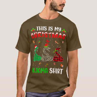 This Is My Christmas Pajama Snake Xmas Tree Animal T-shirt