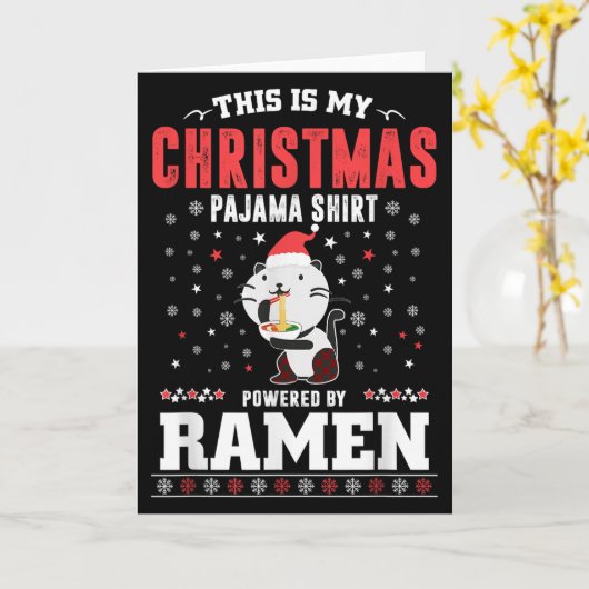 This Is My Christmas Pajama Tee Wered By Ramen San Kaart (Gele Bloem)