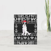 This Is My Christmas Pajama Ugly Xmas French Bull Kaart (Voorkant)