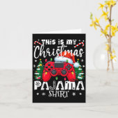 This Is My Christmas Pajama Video Game Gamer Boys  Kaart (Gele Bloem)