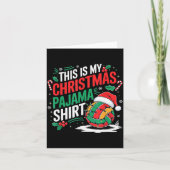 This Is My Christmas Pajama Volleyball Srt Xmas  Kaart (Voorkant)