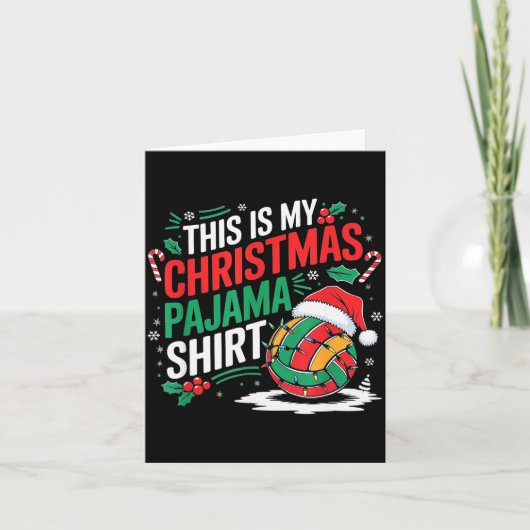 This Is My Christmas Pajama Volleyball Srt Xmas  Kaart (Voorkant)