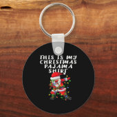 This Is My Christmas Pajama Women Men Dabbing Sant Sleutelhanger (Voorkant)