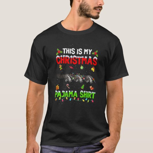 This Is My Christmas Pajama Xmas Anteater Squad T-shirt (Voorkant)