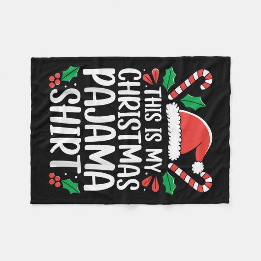 This Is My Christmas Pajama Xmas Pjs  Fleece Deken (Voorkant (Horizontaal))